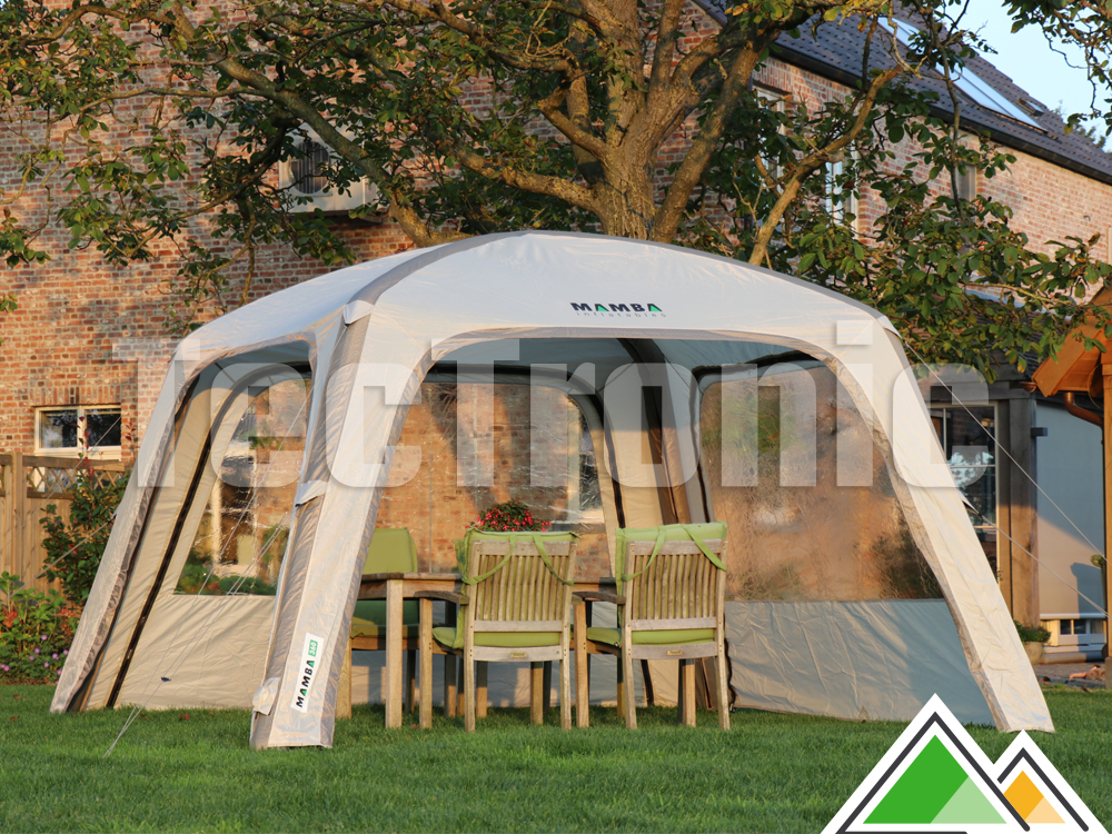 Opblaasbare tent 3x3m grijs/atraciet